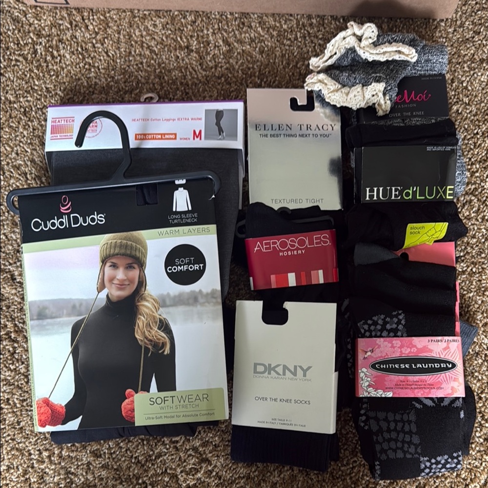 Cuddl Duds Women's Black Softwear Warm Layers